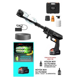 robo Turbo 1 Şarjlı 70 Bar Yüksek Basınçlı Oto Yıkama ve Sulama Tabancası