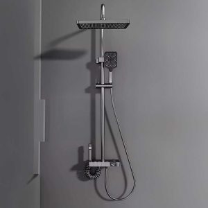 robo Dijital Led Göstergeli Piyano Tuşlu Termostatik Banyo Batarya Duş Sistemi